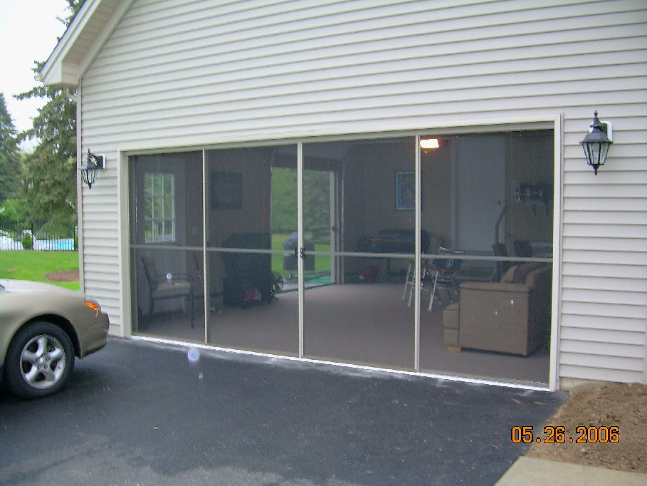 Garage Screen Door Patio Enclosure, Installing Garage Door Screen